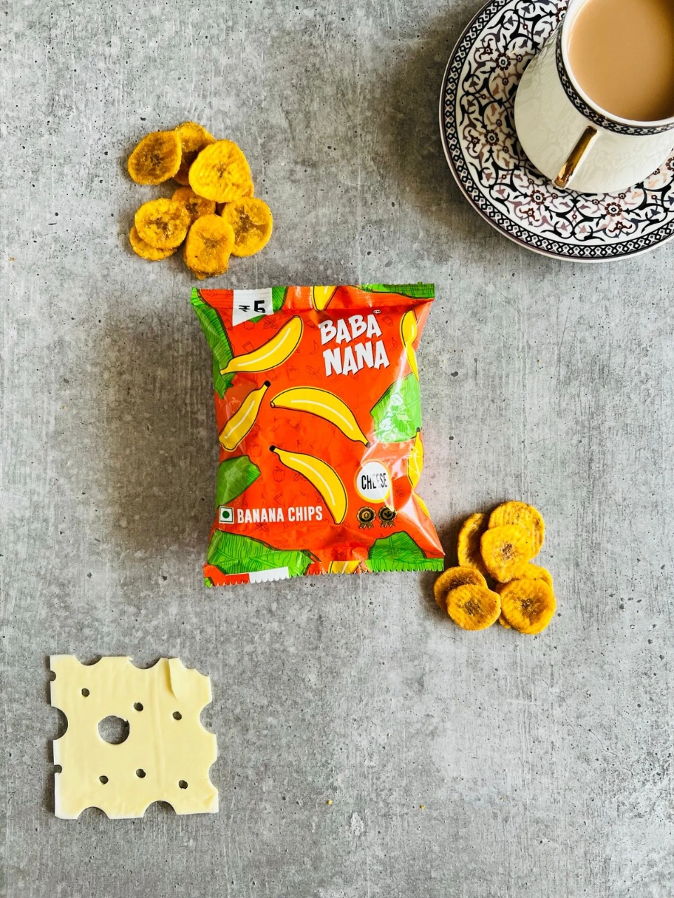 Cheese flavour banana chips cover