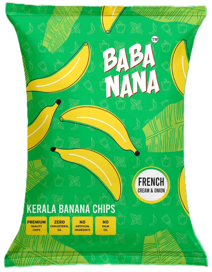 Babanana French cream onion flavour banana chips