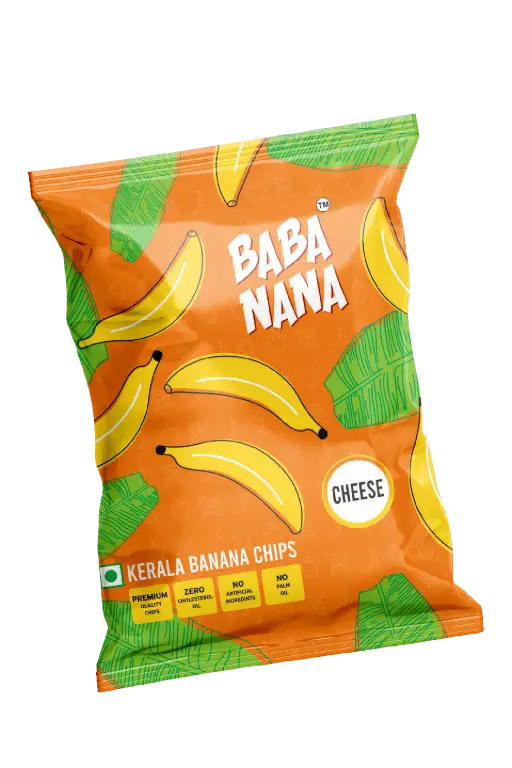 Cheese flavour babanana chips packet